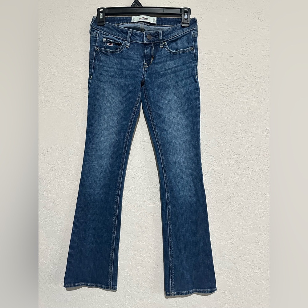 Hollister Blue Flare Wide Leg Jeans